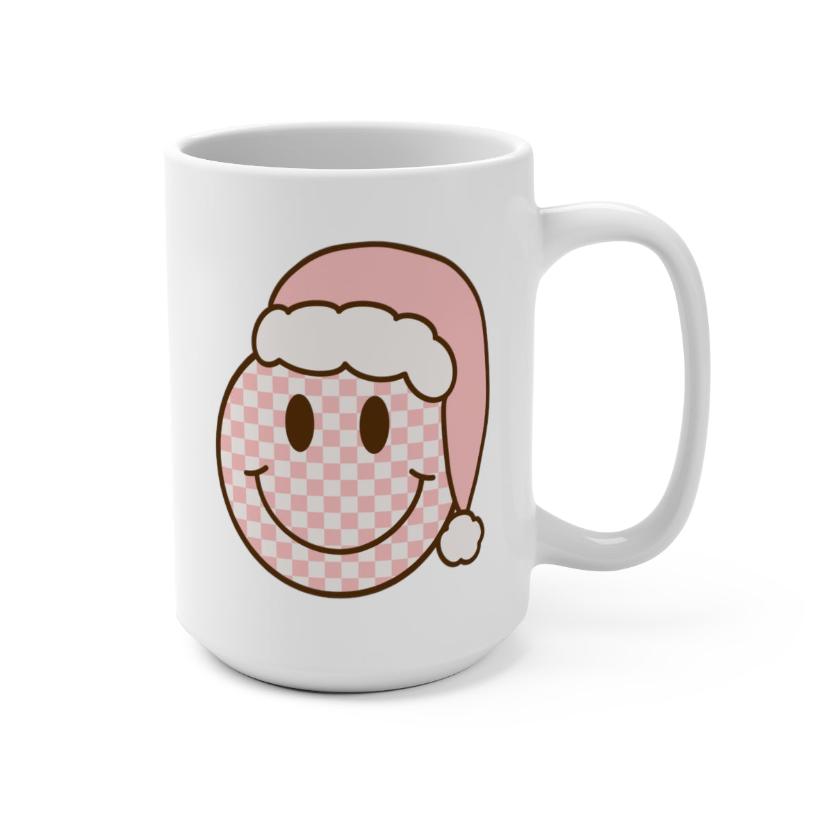 Smiley Face Checkered Coffee Mug